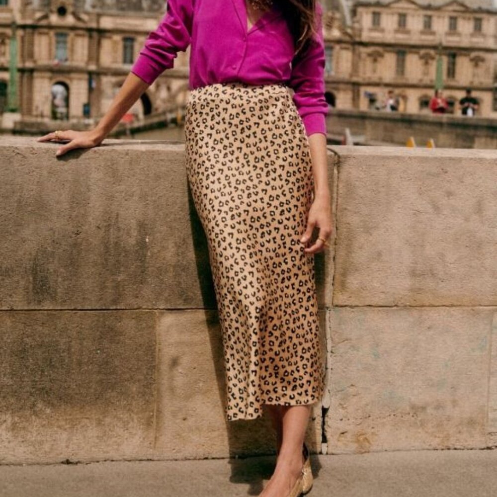 Sézane Sandy Skirt Leopard Print